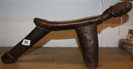 African hardwood stool